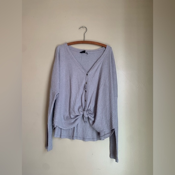 Urban Outfitters Out from Under Waffle Knit Button Down Sz L - Picture 1 of 6